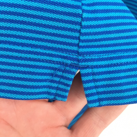 Nike Golf Dri-Fit Polo Tank Top shirt Blue stripe - Picture 9 of 9